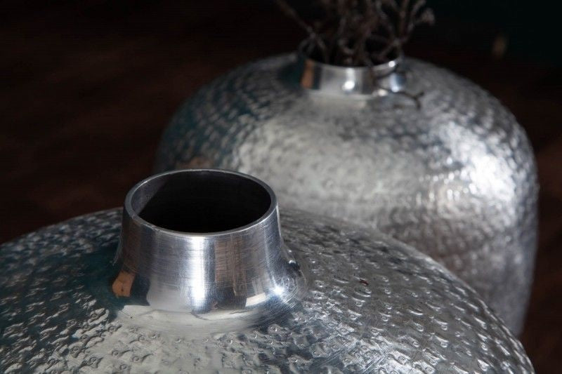 Vases élégants lot de 2 ORIENTAL 33cm argent décoré à la main - 40102