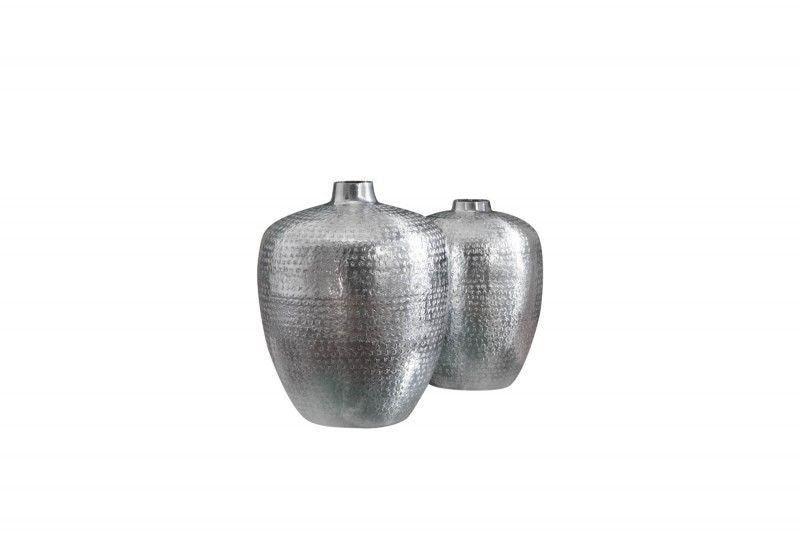 Vases élégants lot de 2 ORIENTAL 33cm argent décoré à la main - 40102