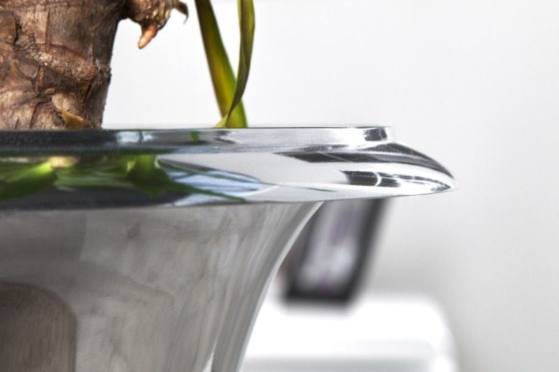 Vase design GOAL 60cm jardinière argent aluminium - 21708
