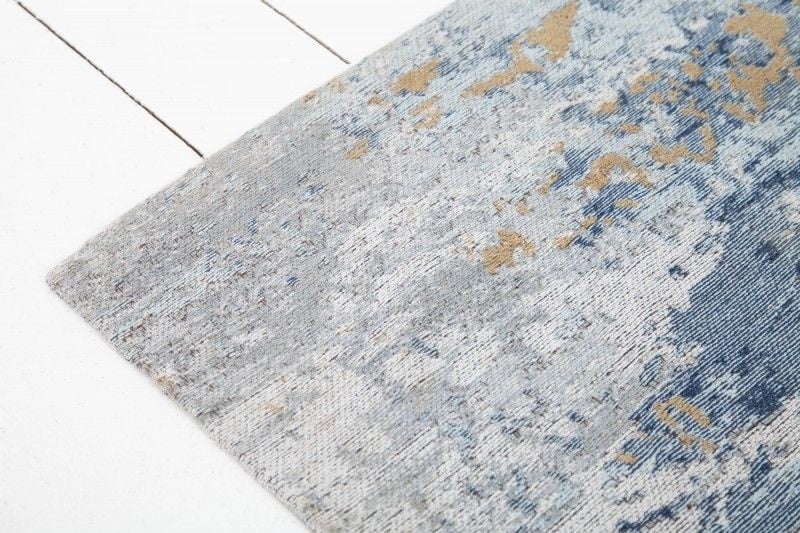 Tapis design ABSTRAKT XXL 350x240m coton gris-bleu - 40523