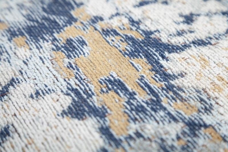 Tapis design ABSTRAKT XXL 350x240m coton gris-bleu - 40523