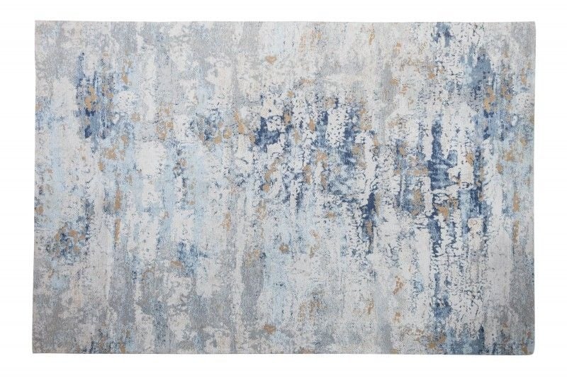 Tapis design ABSTRAKT XXL 350x240m coton gris-bleu - 40523