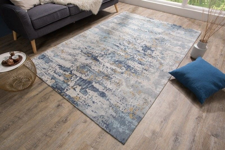 Tapis design ABSTRAIT 240x160cm coton bleu - 38759