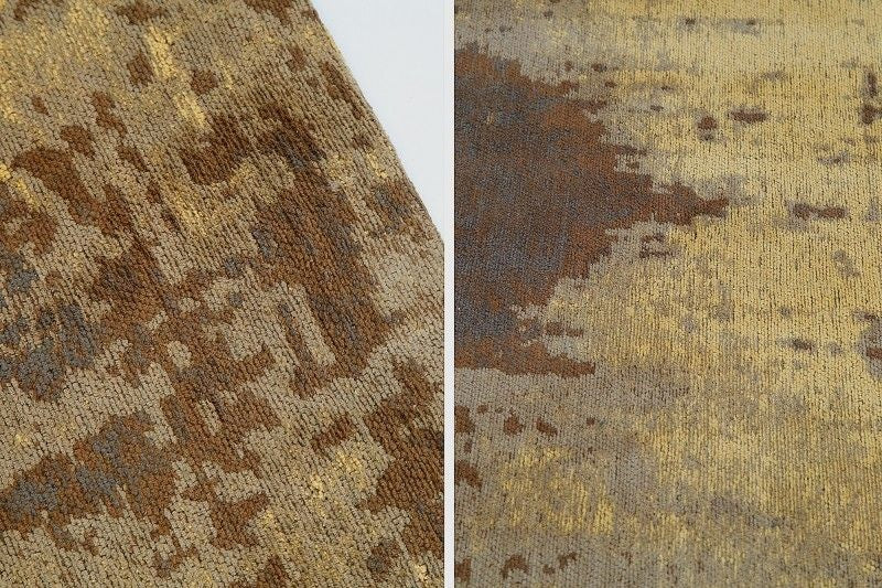 Tapis vintage en coton MODERN ART 240x160cm marron sable aspect usé - 38259