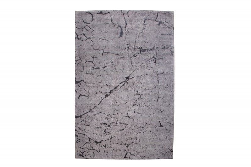 Tapis design FEU ET TERRE 240x160cm coton gris - 38756