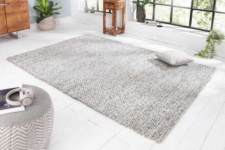 Tapis fait main INFINITY HOME 240x160cm laine grise - 41255
