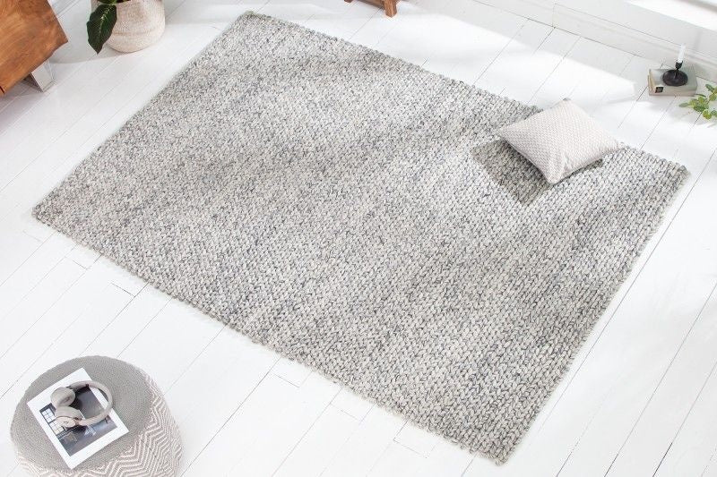 Tapis fait main INFINITY HOME 240x160cm laine grise - 41255
