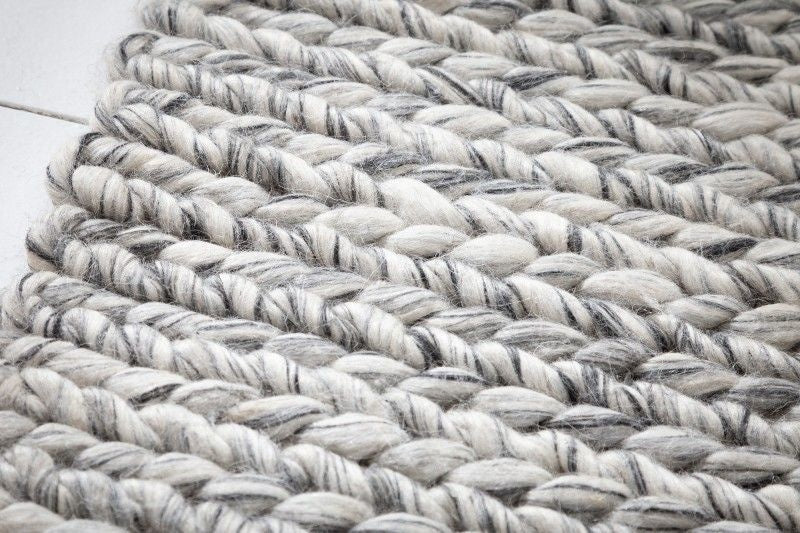 Tapis fait main INFINITY HOME 240x160cm laine grise - 41255