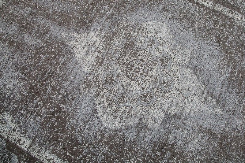 Tapis oriental coton PURE UNIQUE 240x160cm motif géométrique gris clair - 38269