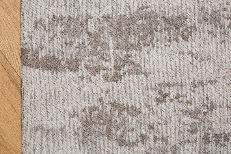 Tapis vintage en coton MODERN ART 240x160cm beige gris lavé aspect usé - 38763