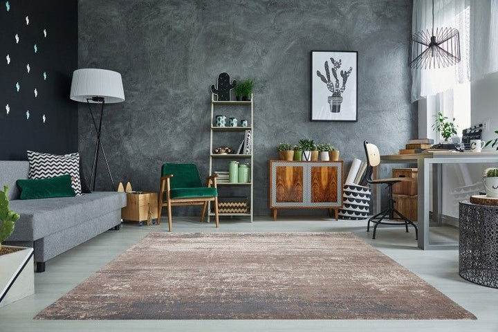 Tapis vintage en coton MODERN ART 240x160cm beige gris aspect usé - 38268