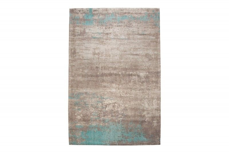 Tapis vintage en coton MODERN ART 240x160cm gris turquoise lavé aspect usé - 38762
