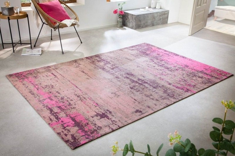 Tapis vintage MODERN ART 240x160cm rose beige lavé aspect usé - 41262