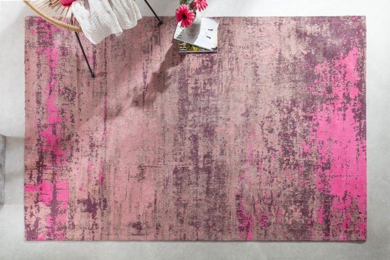 Tapis vintage MODERN ART 240x160cm rose beige lavé aspect usé - 41262