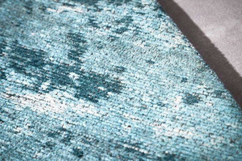 Tapis vintage MODERN ART 240x160cm turquoise beige lavé aspect usé - 41264