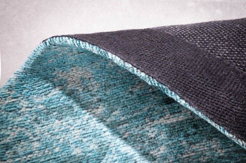 Tapis vintage MODERN ART 240x160cm turquoise beige lavé aspect usé - 41264