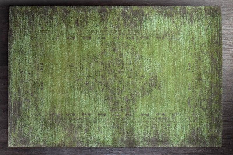 Tapis élégant en coton POP ART 240x160cm motif oriental vert émeraude - 39983