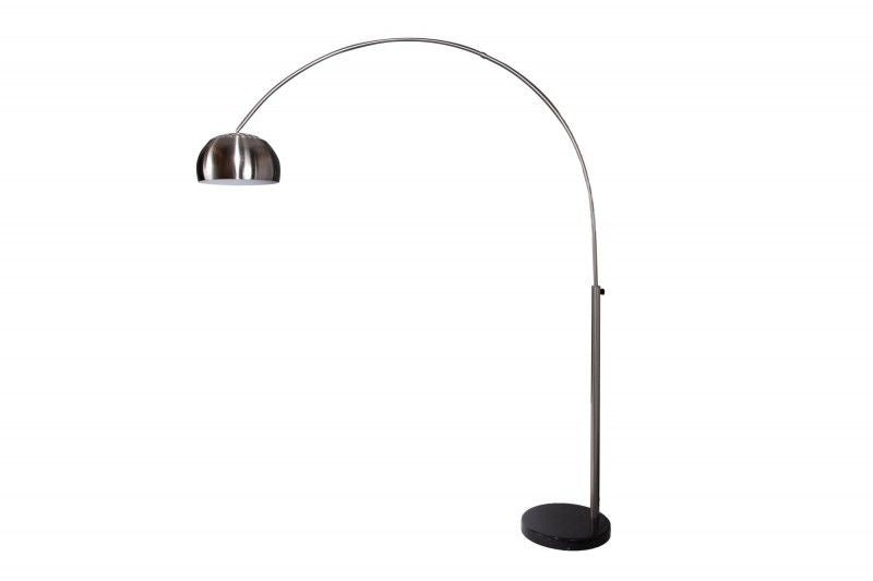 Lampe arc extensible LOUNGE DEAL 170-210cm lampadaire avec socle en marbre chrome brossé - 21068