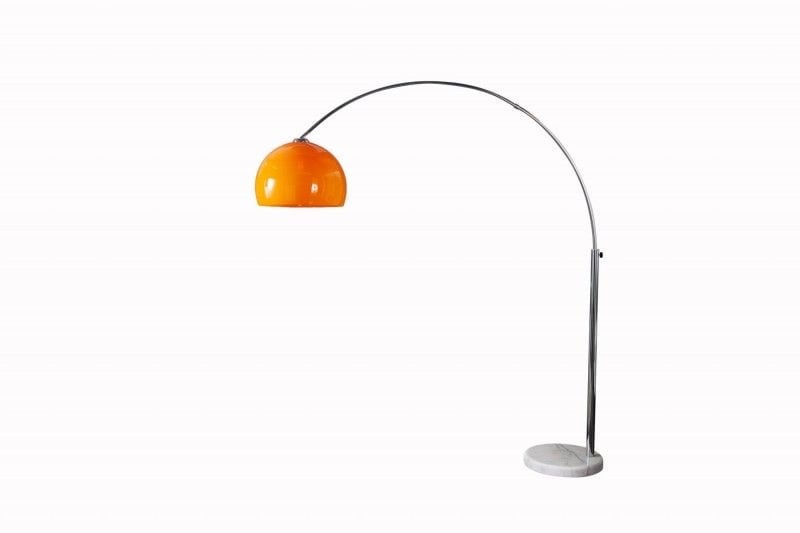 Lampe arc extensible LOUNGE DEAL 175-205cm lampadaire avec socle en marbre orange - 20747