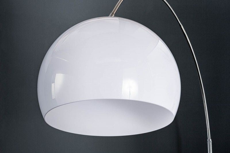 Lampe arc extensible LOUNGE DEAL 175-205cm lampadaire avec socle en marbre blanc - 19694