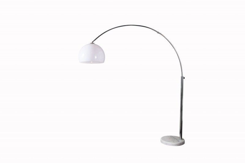 Lampe arc extensible LOUNGE DEAL 175-205cm lampadaire avec socle en marbre blanc - 19694