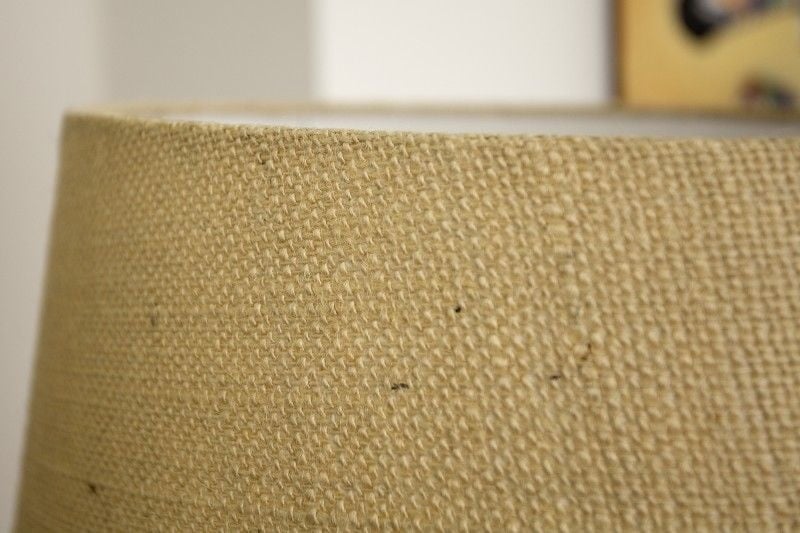 Lampadaire fait main en bois flotté WILD NATURE 155cm sable avec abat-jour en lin - 30208