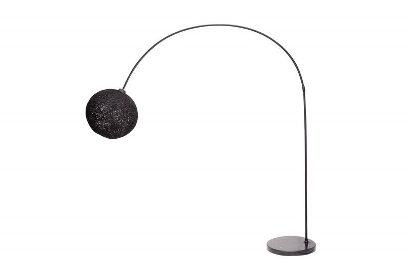Lampadaire filigrane COCOONING 220cm lampe boule noire - 40686