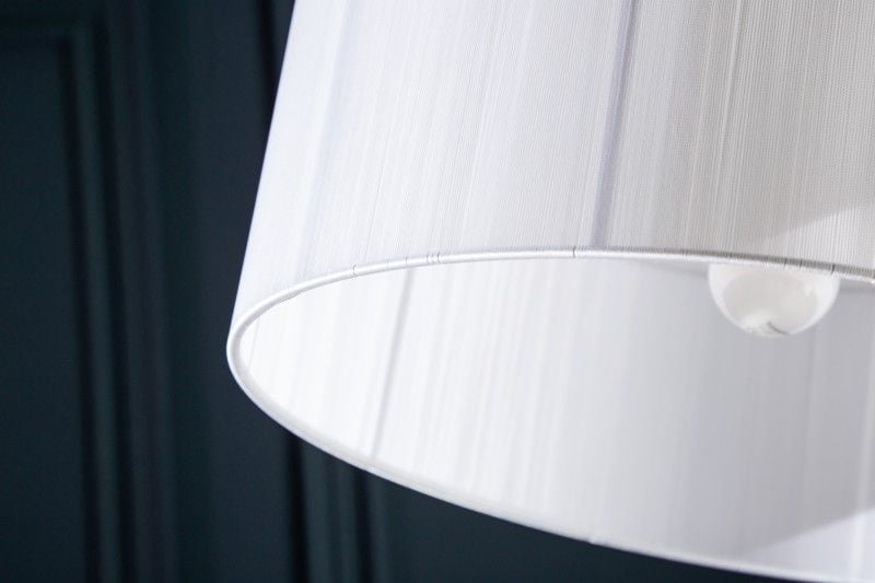 Lampe arc design EXTENSO 230cm lampadaire blanc socle marbre blanc - 20140