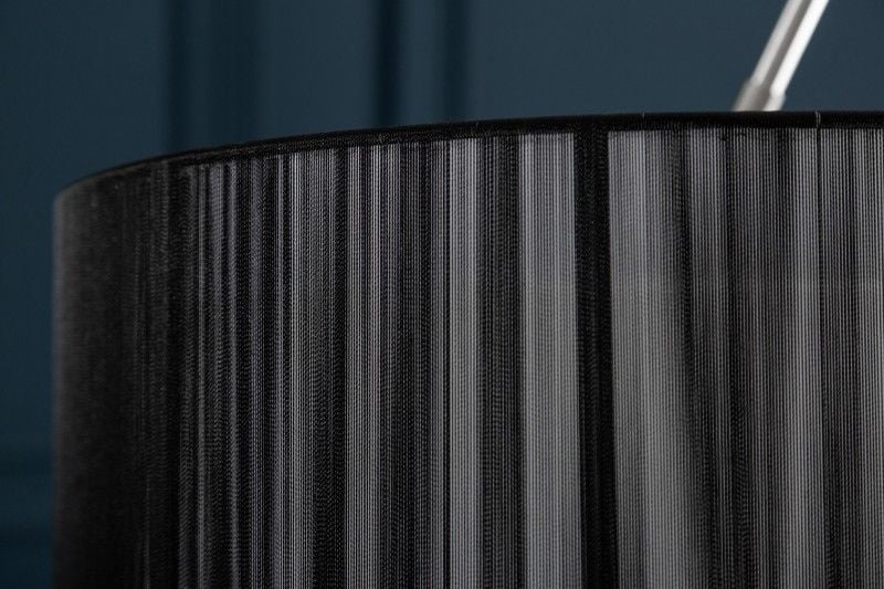 Lampe arc design EXTENSO 230cm lampadaire noir avec socle en marbre - 7162