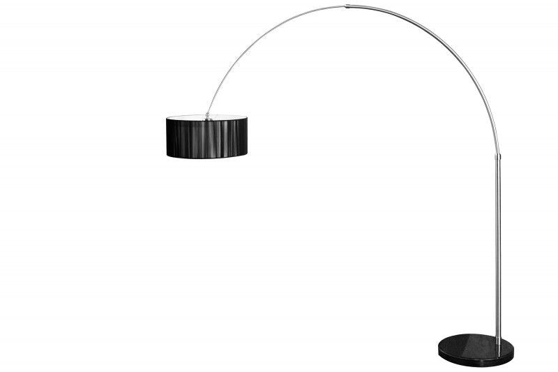 Lampe arc design EXTENSO 230cm lampadaire noir avec socle en marbre - 7162