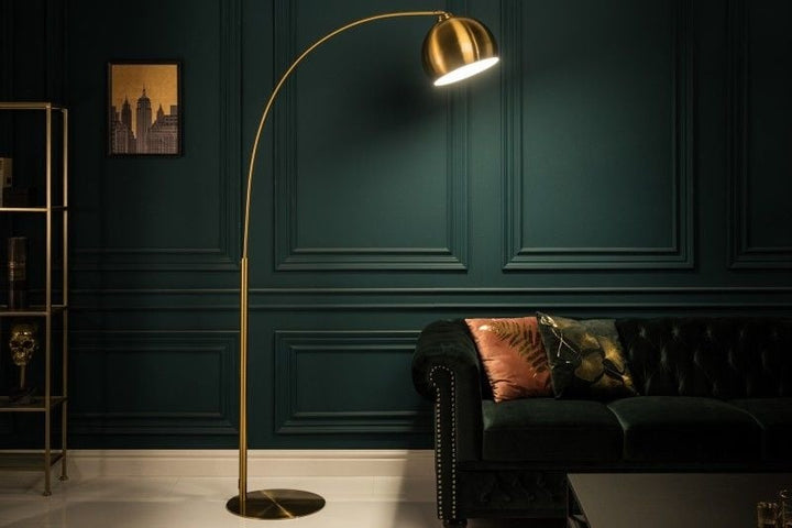 Lampe arc élégante LOUNGE DEAL Lampadaire doré 205cm - 40771