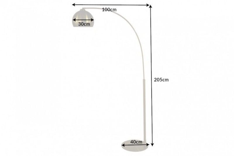 Lampe arc élégante LOUNGE DEAL Lampadaire doré 205cm - 40771