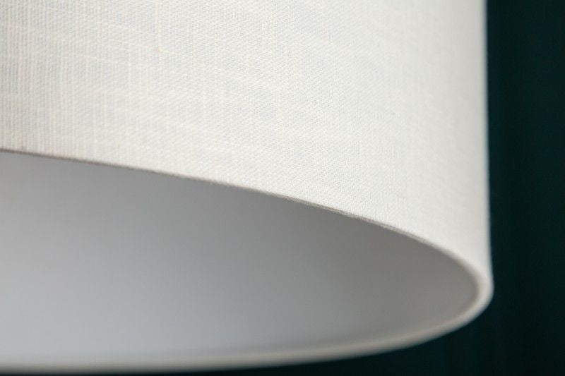 Lampe arc extensible LOUNGE DEAL Lampadaire 170-200cm abat-jour en lin blanc - 35596