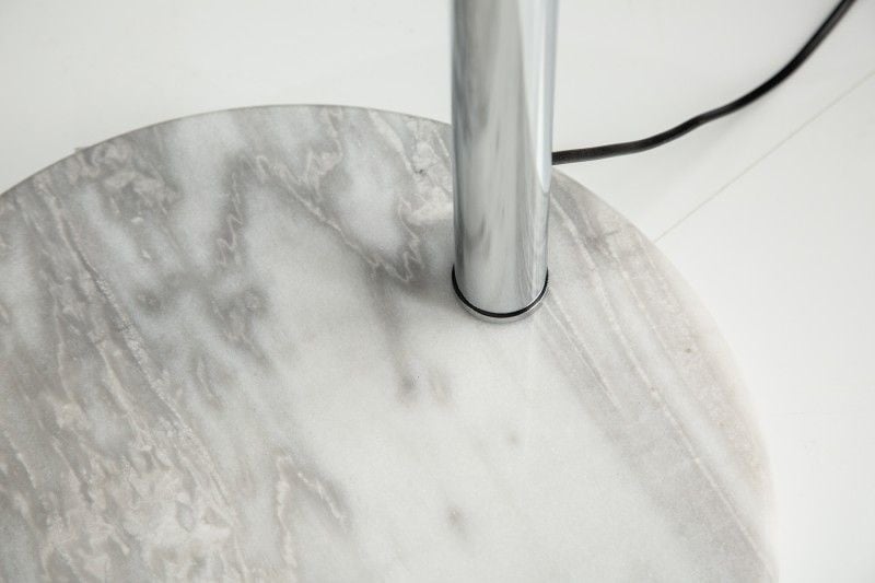 Lampe arc extensible LOUNGE DEAL Lampadaire 170-200cm abat-jour en lin blanc - 35596