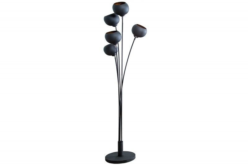 Lampadaire design élégant MAGMA 170cm lampadaire noir doré - 37004