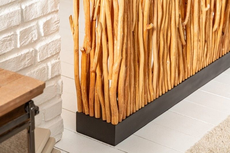 Lampadaire fait main NATURAL PARAVENT 180cm longane cloison en bois - 40505