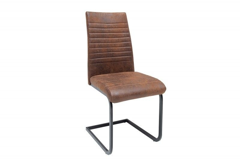 chaise cantilever industrielle APARTMENT marron antique avec structure en métal - 39377