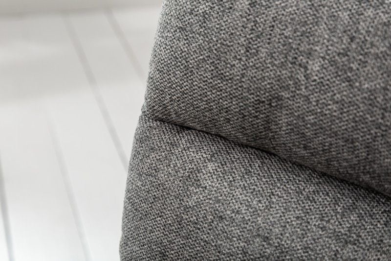 Chaise cantilever moderne COMFORT gris vintage avec structure en métal noir - 40461