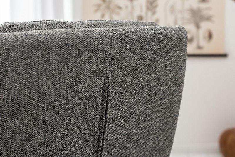 Chaise cantilever moderne COMFORT gris vintage avec structure en métal noir - 40461