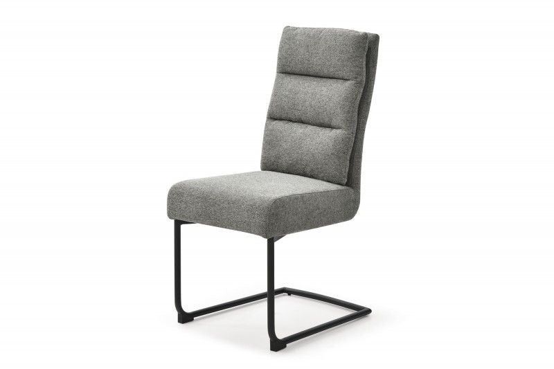 Chaise cantilever moderne COMFORT gris vintage avec structure en métal noir - 40461