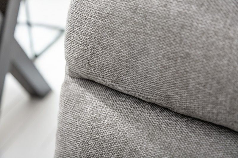 Chaise cantilever moderne COMFORT vintage gris clair avec structure en métal noir - 40462