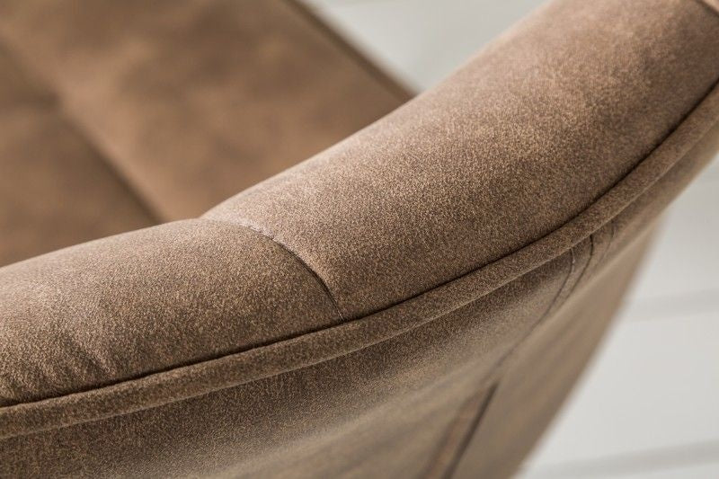 Chaise cantilever design MIAMI structure métal marron taupe noir mat - 39856