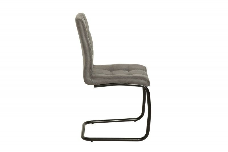 chaise cantilever industrielle MODENA gris vintage avec coutures décoratives - 38616