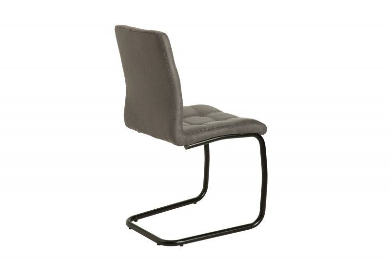 chaise cantilever industrielle MODENA gris vintage avec coutures décoratives - 38616