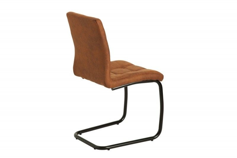 chaise cantilever industrielle MODENA marron clair avec coutures décoratives - 38615