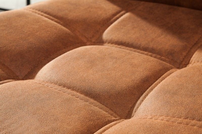 chaise cantilever industrielle MODENA marron clair avec coutures décoratives - 38615