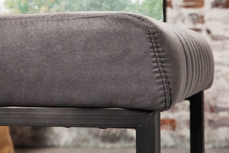 Chaise cantilever moderne BIG ASTON structure fer brossé gris vintage - 38106