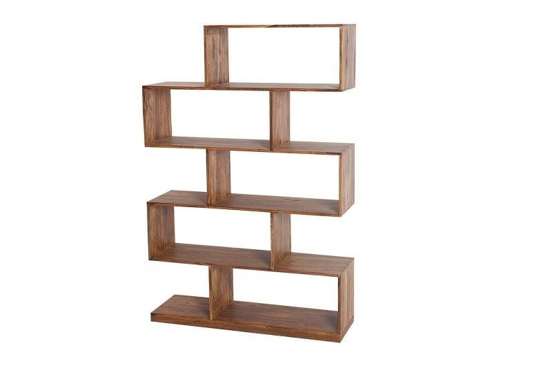 Etagère robuste Bibliothèque MAKASSAR XL 150 cm finition pierre sheesham - 38117