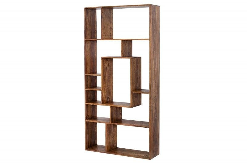 Bibliothèque massive CUBUS Sheesham 180cm grain unique - 38118