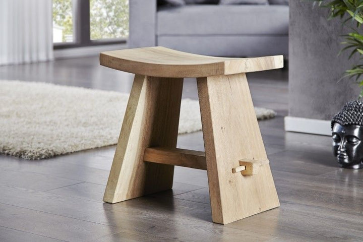 Tabouret massif ZEN 40cm table d'appoint en teck - 18672